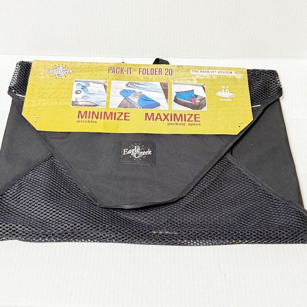 Eagle Creek Pack-It Folder 20 Travel Packing Organizer Black 19x14 NEW